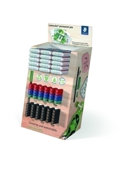 ROTULADOR PERMANENTE STAEDTLER LUMOCOLOR 313 317 Y 318 EXPOSITOR DE 120