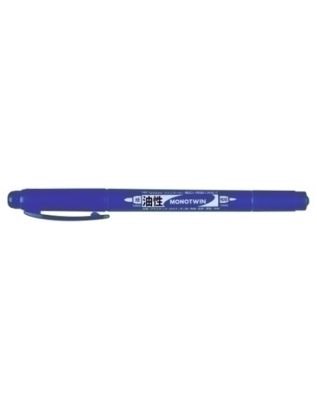 MARCADOR TOPACA PERM TOMBOW MONO TWIN DOBLE PUNTA 0408 AZUL