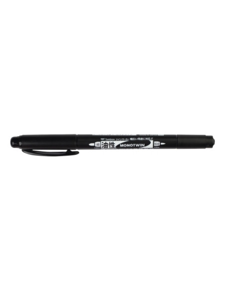 MARCADOR TOPACA PERM TOMBOW MONO TWIN DOBLE PUNTA 0408 NEGRO