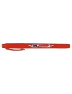 MARCADOR TOPACA PERM TOMBOW MONO TWIN DOBLE PUNTA 0408 ROJO