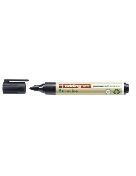 MARCADOR PERMANENTE EDDING   21 ECOLINE CONICO NEGRO