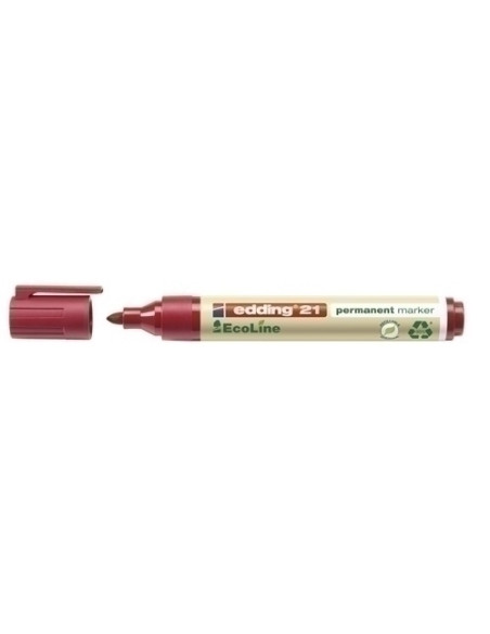 MARCADOR PERMANENTE EDDING   21 ECOLINE CONICO ROJO
