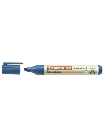 MARCADOR PERMANENTE EDDING   22 ECOLINE BISELADO  AZUL