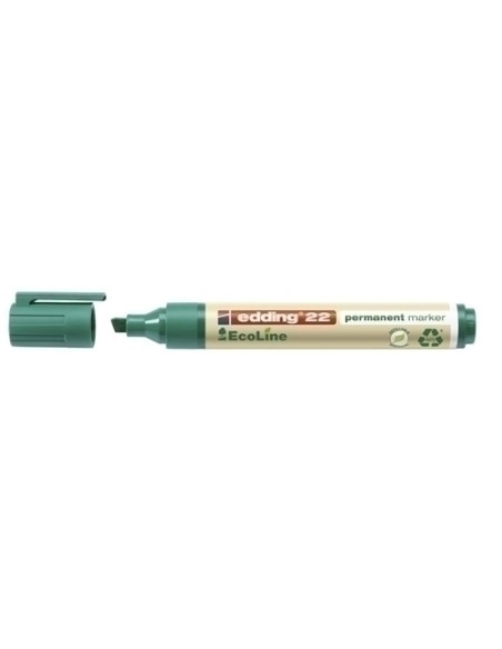 MARCADOR PERMANENTE EDDING   22 ECOLINE BISELADO  VERDE