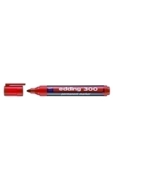 MARCADOR PERMANENTE EDDING  300 CONICO  ROJO