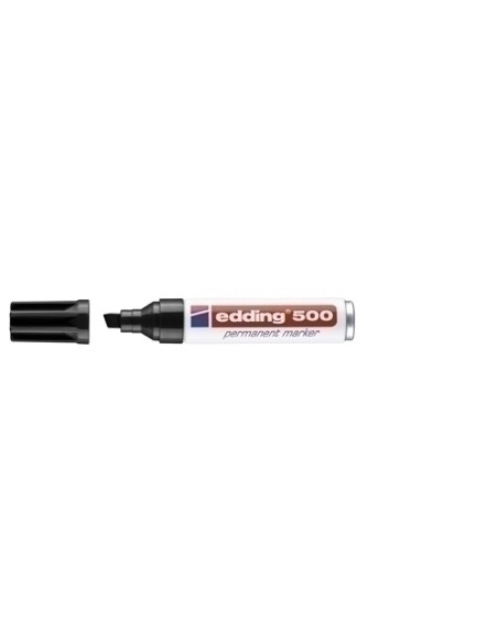 MARCADOR PERMANENTE EDDING  500 BISELADO NEGRO