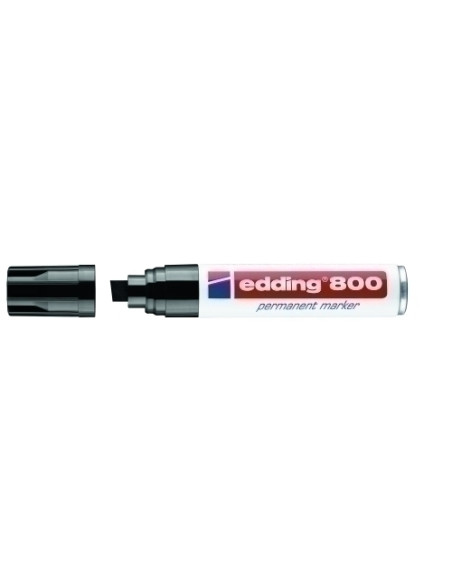 MARCADOR PERMANENTE EDDING  800 BISELADO NEGRO