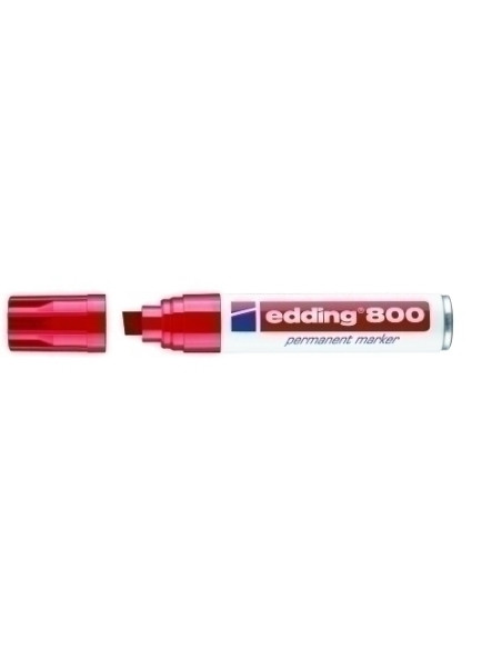 MARCADOR PERMANENTE EDDING  800 BISELADO ROJO