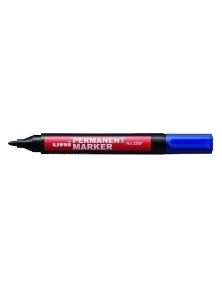 MARCADOR PERMANENTE UNI-BALL MARKER NO320F CONICO 30 mm AZUL