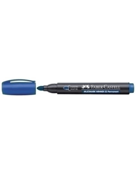 MARCADOR PERMANENTE FABER-CASTELL CCLIP CONICO AZUL