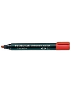 MARCADOR PERMANENTE STAEDTLER 350 LUMOCOLOR BISELADO ROJO