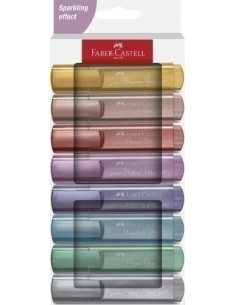 MARCADOR FLUOR FABER-CASTELL TEXTLINER 1546 METALICO estuche de 8