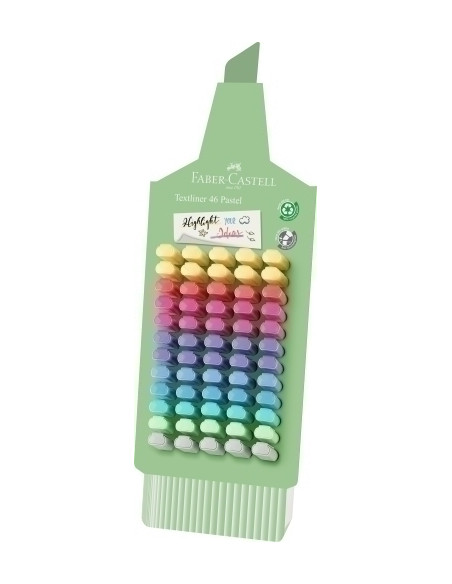 MARCADOR FLUOR FABER-CASTELL TEXTLINER 1546 PASTEL EXPOSITOR DE 60