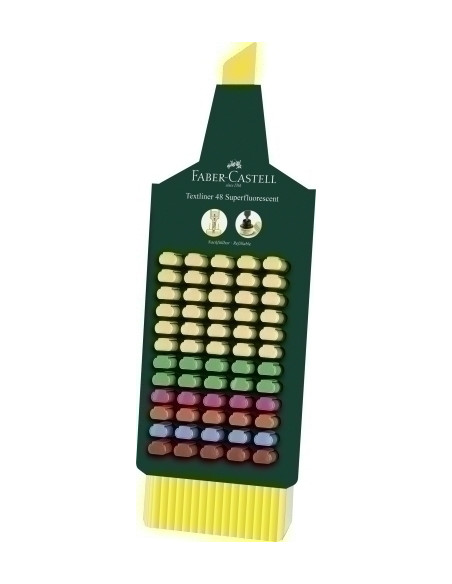 MARCADOR FLUOR FABER-CASTELL TEXTLINER 48 EXPOSITOR de  60