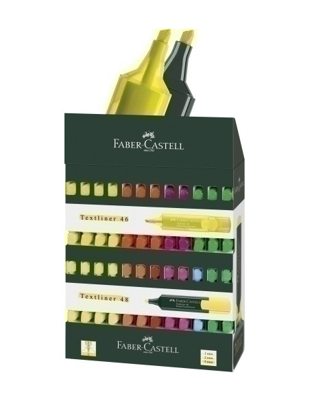 MARCADOR FLUOR FABER-CASTELL TEXTLINER 48 EXPOSITOR de 120