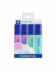 MARCADOR FLUOR STAEDTLER 364 TEXTSURFER CLASSIC PASTEL&VINTAGE COLORES PASTEL ESTUCHE de 4