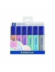 MARCADOR FLUOR STAEDTLER 364 TEXTSURFER CLASSIC PASTEL&VINTAGE COLORES PASTEL ESTUCHE de 6