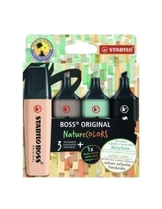 STABILO MARCADOR BOSS ORIGINAL NATURECOLORS COLORES SURTIDOS ESTUCHE 4 UD