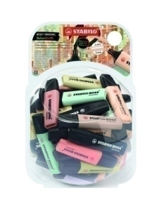 MARCADOR FLUOR STABILO BOSS 70 NATURE COLORS SURTIDO BOMBONERA de 60