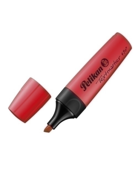 MARCADOR FLUOR PELIKAN TEXTMARKER 490  ROJO 814126