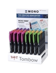 MARCADOR FLUOR TOMBOW MONO EDGE DOBLE PUNTA SURTIDO EXPOSITOR de 48 8x 6 colores