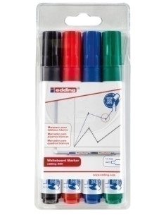 MARCADOR PIZARRA EDDING 660 CONICO BOLSA de 4
