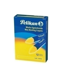 CERA MARCADORA PELIKAN BLANDA 772 AMARILLO CAJA de 12 701102