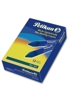 CERA MARCADORA PELIKAN BLANDA 772 AZUL CAJA de 12 701078