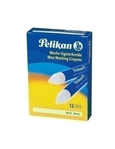 CERA MARCADORA PELIKAN BLANDA 772 BLANCO CAJA de 12 701110