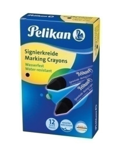 CERA MARCADORA PELIKAN BLANDA 772 NEGRO CAJA de 12 701060