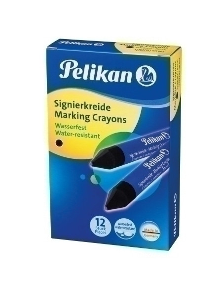 CERA MARCADORA PELIKAN BLANDA 772 NEGRO CAJA de 12 701060