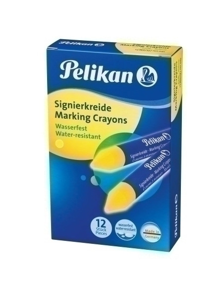 CERA MARCADORA PELIKAN DURA 762 AMARILLO CAJA de 12 701045