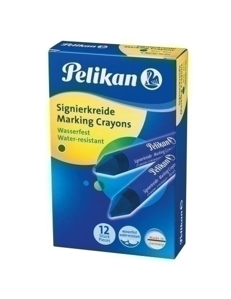 CERA MARCADORA PELIKAN DURA 762 AZUL CAJA de 12 701011