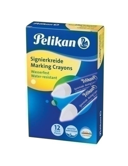 CERA MARCADORA PELIKAN DURA 762 BLANCO CAJA de 12 701052
