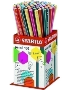 LAPIZ de GRAFITO STABILO HEXAGONAL 160 HB EXPOSITOR de 72