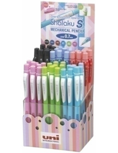 PORTAMINAS UNI-BALL SHALAKU S M7-228 07 mm SURTIDO EXPOSITOR de 48