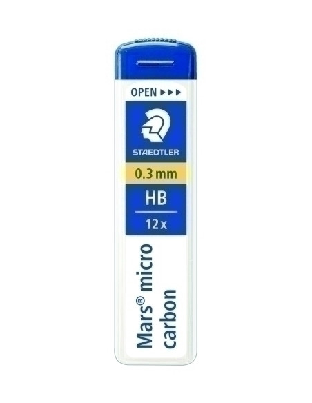 MINAS  STAEDTLER 250 MARS MICRO CARBON 03 - HB TUBO de 12