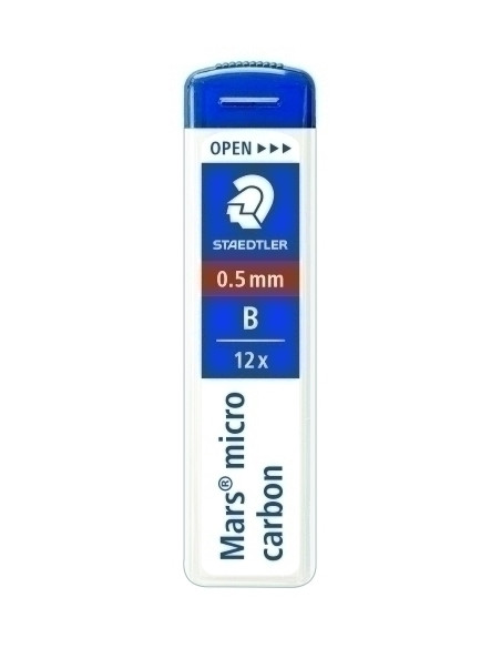 MINAS  STAEDTLER 250 MARS MICRO CARBON 05 - B TUBO de 12