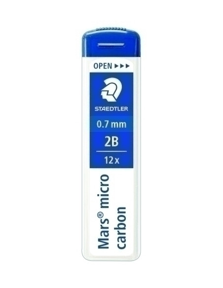MINAS  STAEDTLER 250 MARS MICRO CARBON 07 - 2B TUBO de 12
