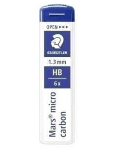 MINAS  STAEDTLER 250 MARS MICRO CARBON 13 - HB TUBO de 6