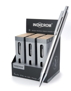 BOLIGRAFO INOXCROM INOX-70 EXPOSITOR DE 12