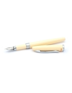 PLUMA INOXCROM PRIME VINTAGE METALICO LACADO BEIGE