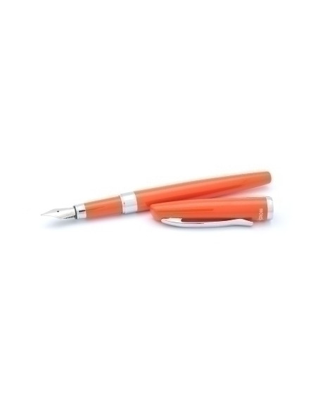 PLUMA INOXCROM PRIME VINTAGE METALICO LACADO TANGERINA