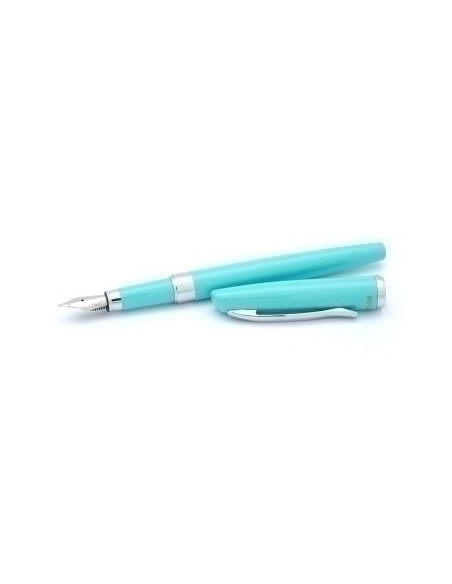 PLUMA INOXCROM PRIME VINTAGE METALICO LACADO TURQUESA