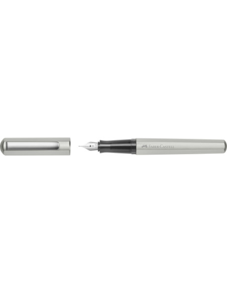 PLUMA FABER-CASTELL HEXO TRAZO MEDIO PLATEADO MATE M