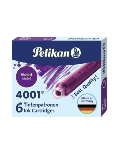 TINTA ESTILOGRAFICA PELIKAN CAJA 6 CARTUCHOS TP6 VIOLETA 301697