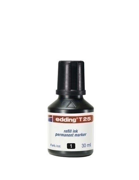 TINTA ROTULADOR EDDING FRASCO 30 ml T25 NEGRO