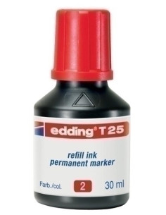 TINTA ROTULADOR EDDING FRASCO 30 ml T25 ROJO