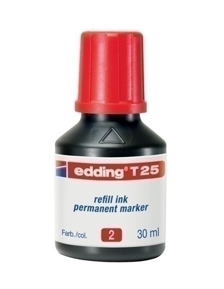 TINTA ROTULADOR EDDING FRASCO 30 ml T25 ROJO