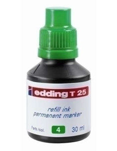 TINTA ROTULADOR EDDING FRASCO 30 ml T25 VERDE